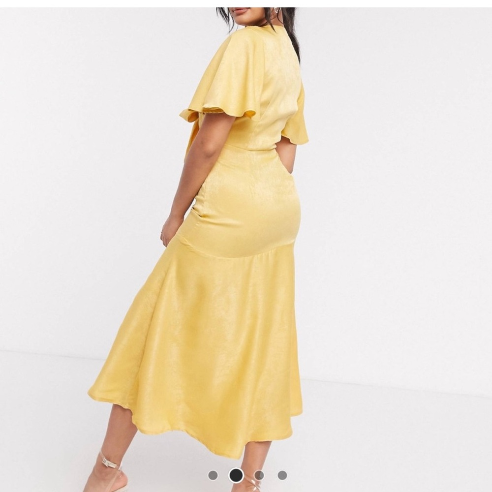 ASOS Yellow Ruffled Tiered Sundress with Flutter Sleeves - Picture 10 of 10